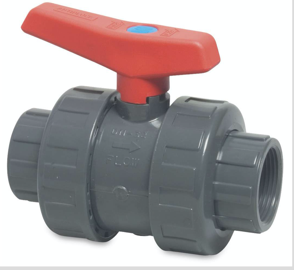 PVC Ball Valve with Double Union, type 2050