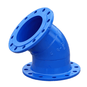 Ductile Iron Flanged 45 Degree Bend for Potable Water (Blue)