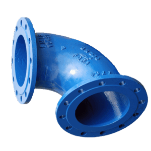 Ductile Iron Flanged Short Radius 90 Degree Bend for Potable Water (Blue)