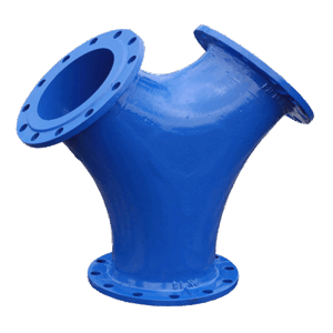 Ductile Iron Flanged Y Piece for Potable Water (Blue)