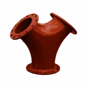 Ductile Iron Flanged Y Piece for Waste Water (Red)