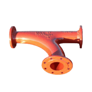 Ductile Iron Flanged Radial Tee for Waste Water (Red)