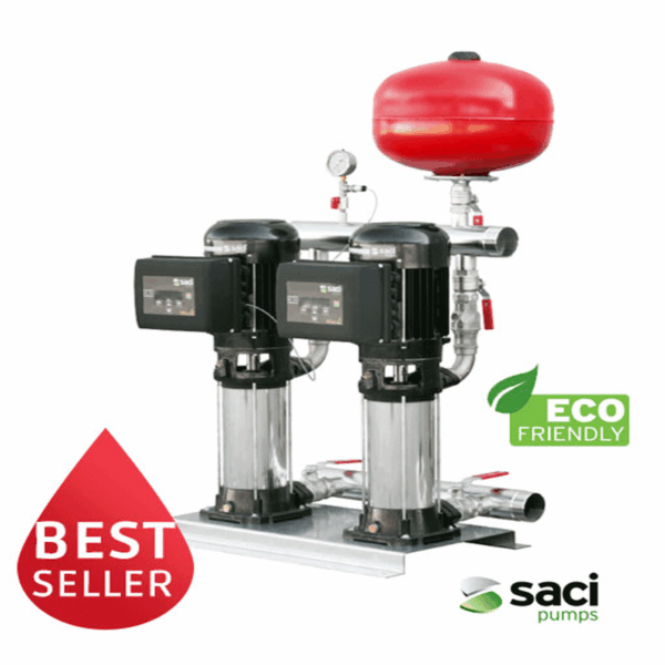 Saci E-Motion V-Nox Variable Speed Twin Cold Water Booster Set