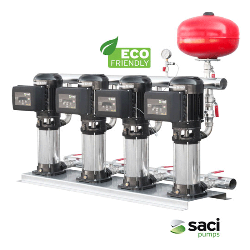 Saci E-Motion Variable Speed Quadruple Cold Water Booster Set